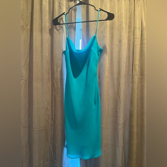 Elegant Teal Slip Dress - Picture 1 of 3